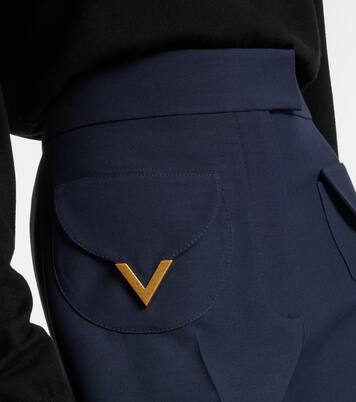 Weite Hose VGold aus Crepe Couture | Valentino