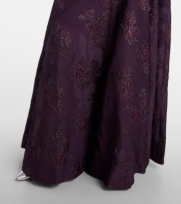 Afina belted floral brocade gown | Rebecca Vallance