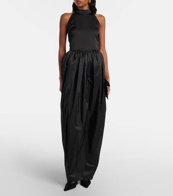 Vestido largo de tafetán de satén | Rotate