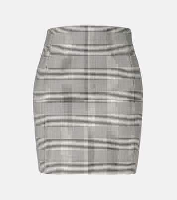 Houndstooth wool-blend miniskirt | Balmain