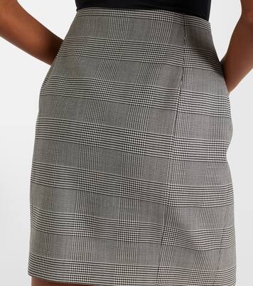 Houndstooth wool-blend miniskirt | Balmain