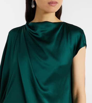 Hiba silk satin maxi dress | Roksanda