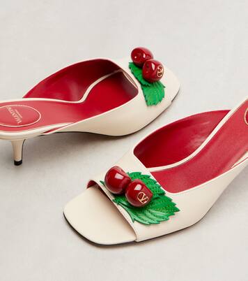 Cherryfic 55 leather mules | Valentino Garavani