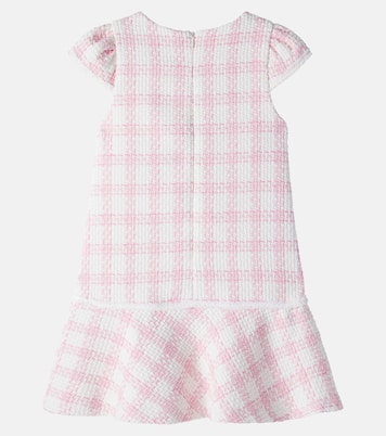 Checked cotton-blend tweed dress | Patachou