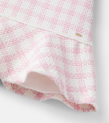Checked cotton-blend tweed dress | Patachou