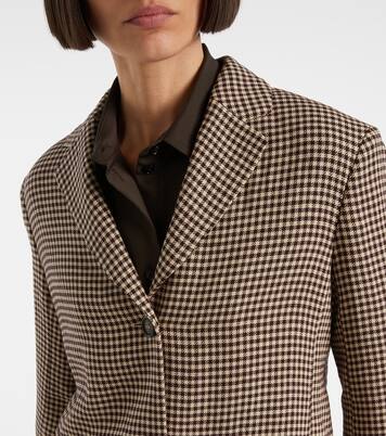 Gita checked linen blazer | 'S Max Mara