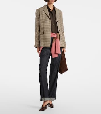 Gita checked linen blazer | 'S Max Mara