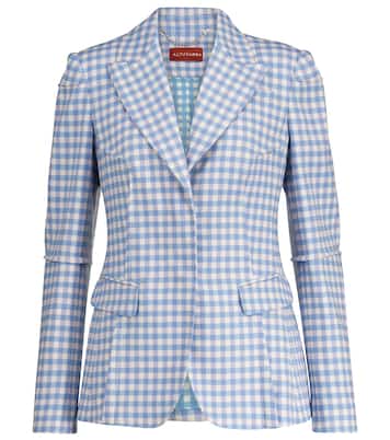 Blazer Beatrix en laine mélangée à carreaux | Altuzarra