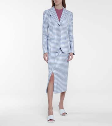 Blazer Beatrix en laine mélangée à carreaux | Altuzarra