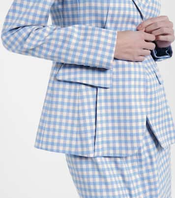 Blazer Beatrix en laine mélangée à carreaux | Altuzarra