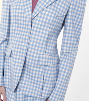 Blazer Beatrix en laine mélangée à carreaux | Altuzarra