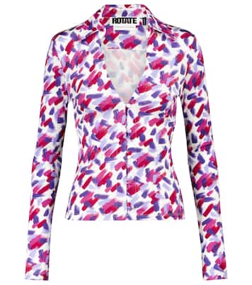 Cabaret printed long-sleeved top | Rotate