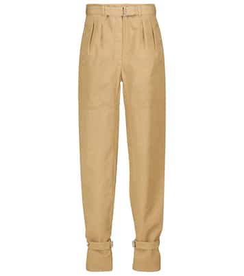 Pantalones de algodón de tiro alto | Lemaire