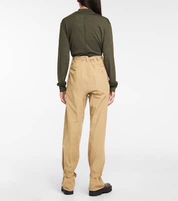 Pantalones de algodón de tiro alto | Lemaire