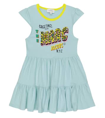 Vestido de algodón a capas estampado | Marc Jacobs Kids