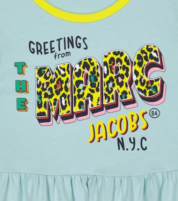 Vestido de algodón a capas estampado | Marc Jacobs Kids