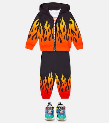Bedruckte Kapuzenjacke aus Baumwolle | Stella McCartney Kids