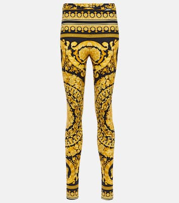 Barocco mid-rise leggings | Versace