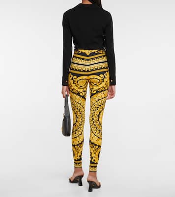 Barocco mid-rise leggings | Versace