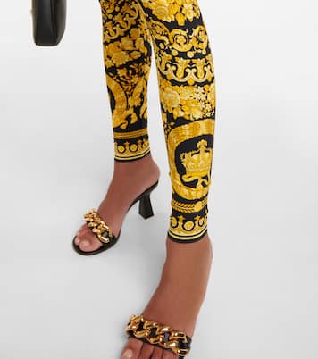 Barocco mid-rise leggings | Versace