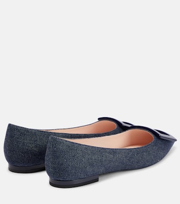 Gommettine Ball denim ballet flats | Roger Vivier