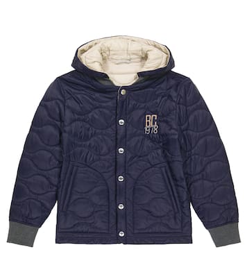 Chaqueta de nylon con capucha | Brunello Cucinelli Kids