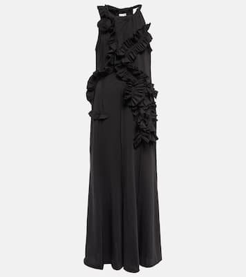Ruffle-trimmed cotton jersey maxi dress | Dries Van Noten