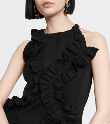 Ruffle-trimmed cotton jersey maxi dress | Dries Van Noten