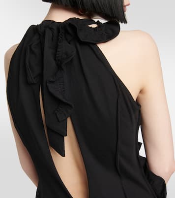 Ruffle-trimmed cotton jersey maxi dress | Dries Van Noten