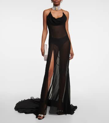 Silk georgette gown | Alessandra Rich