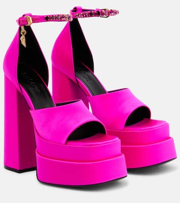 Medusa Aevitas satin platform sandals | Versace