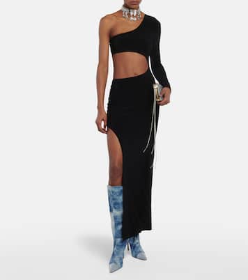 Botas altas en denim tie-dye | Alexandre Vauthier