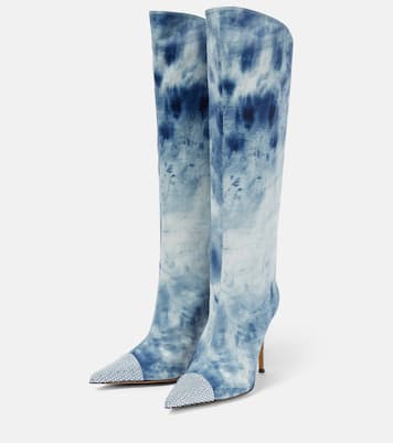 Botas altas en denim tie-dye | Alexandre Vauthier