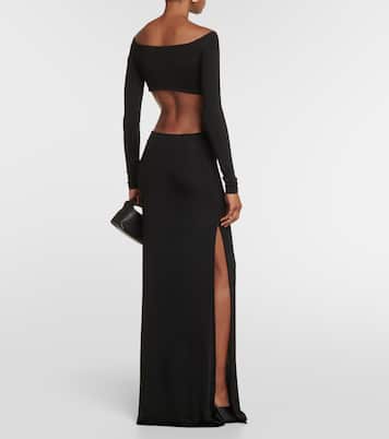 Cutout jersey maxi dress | Louisa Ballou