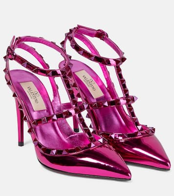 Rockstud metallic leather pumps | Valentino Garavani