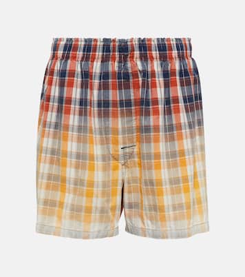 Shorts in cotone a quadri | Maison Margiela