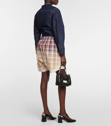 Shorts in cotone a quadri | Maison Margiela