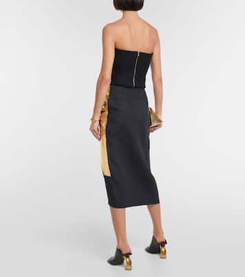 Jupe midi Sinam en coton et lin | Dries Van Noten