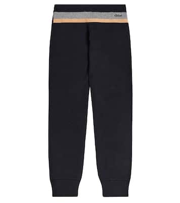 Pantalones deportivos de algodón y lana | Chloé Kids