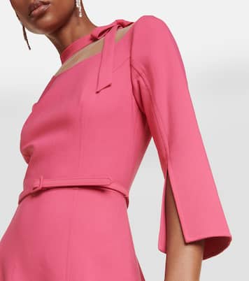 Split-sleeve wool-blend midi dress | Oscar de la Renta
