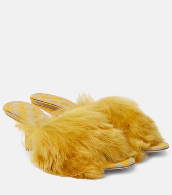 Mules Jackie in shearling e pelle | Burberry