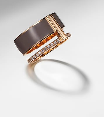 Bague Berbere Chromatic en or rose 18 ct et diamants | Repossi