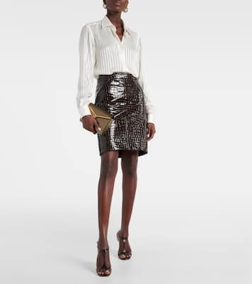 Angelina croc-effect leather sandals | Tom Ford