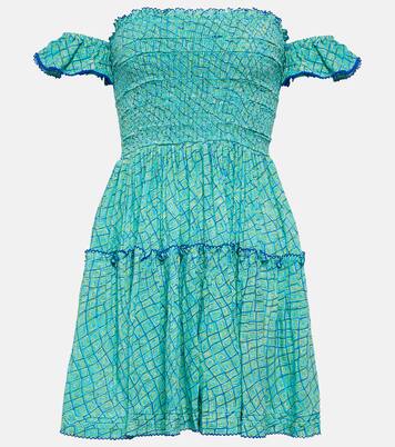 Aurora printed ruffled minidress | Poupette St Barth
