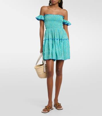 Aurora printed ruffled minidress | Poupette St Barth