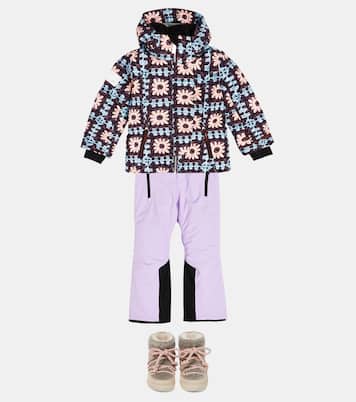 Classic leather-trimmed shearling snow boots | Inuikii Kids