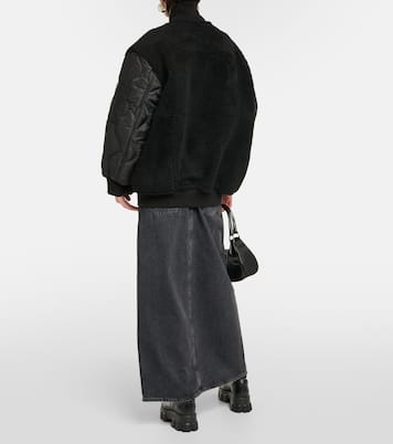 Bomber de borrego y piel | Blancha