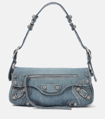 Schultertasche Le Cagole aus Denim | Balenciaga