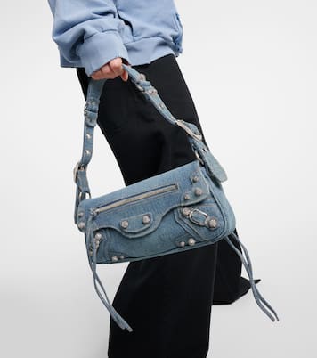 Schultertasche Le Cagole aus Denim | Balenciaga