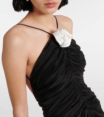 Abito lungo in chiffon con applicazioni | Rasario